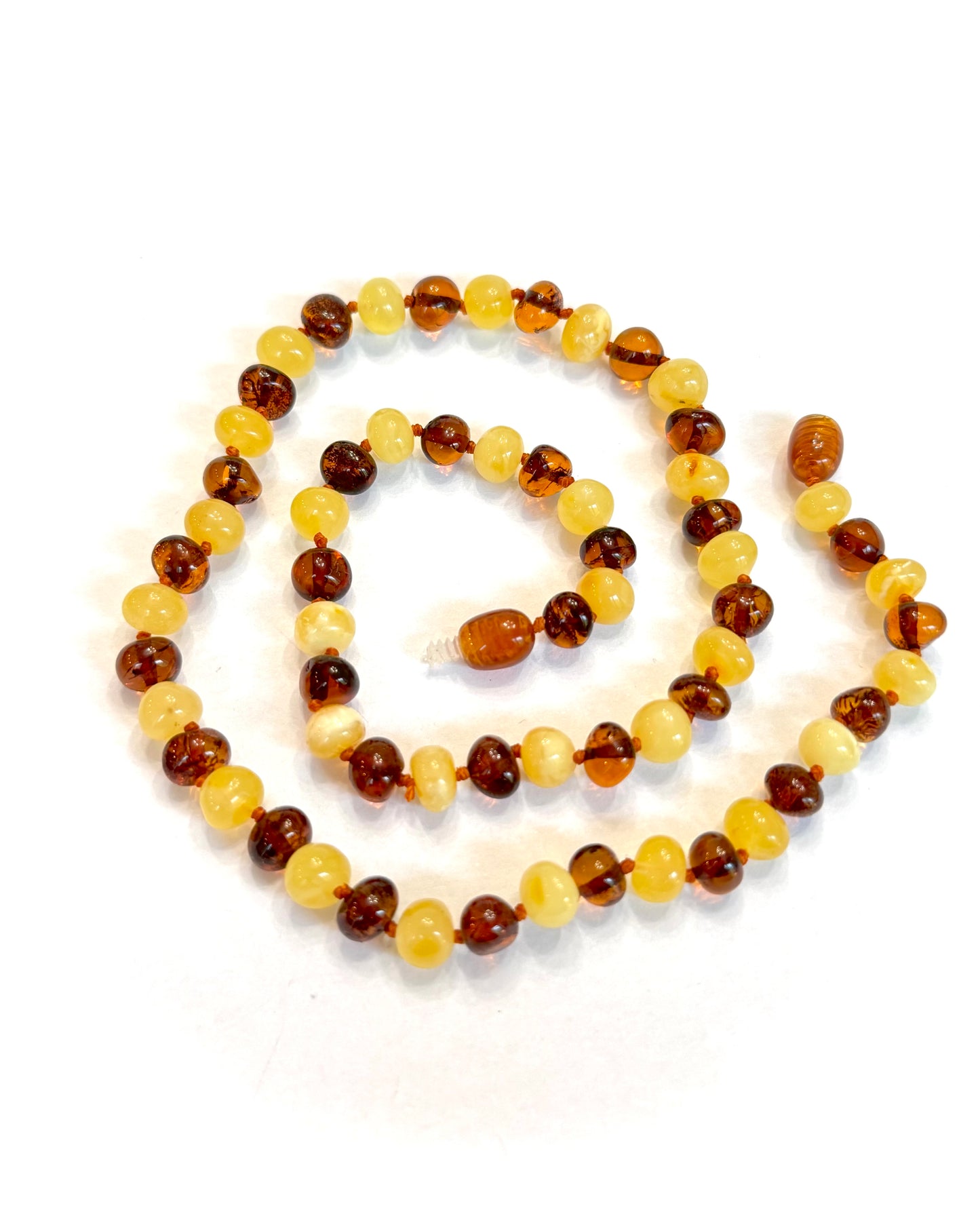Barnsteen Ketting - Boter & Cognac (44 cm)