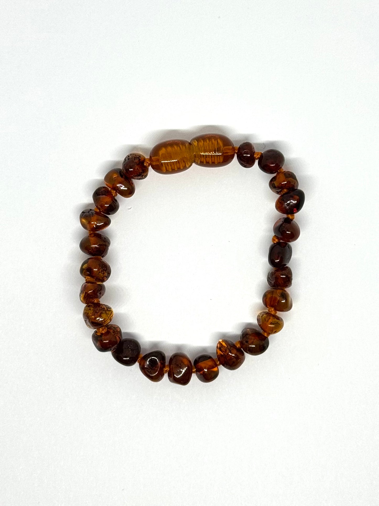 Barnsteen Armbandje/Enkelbandje - Cognac (14 cm)