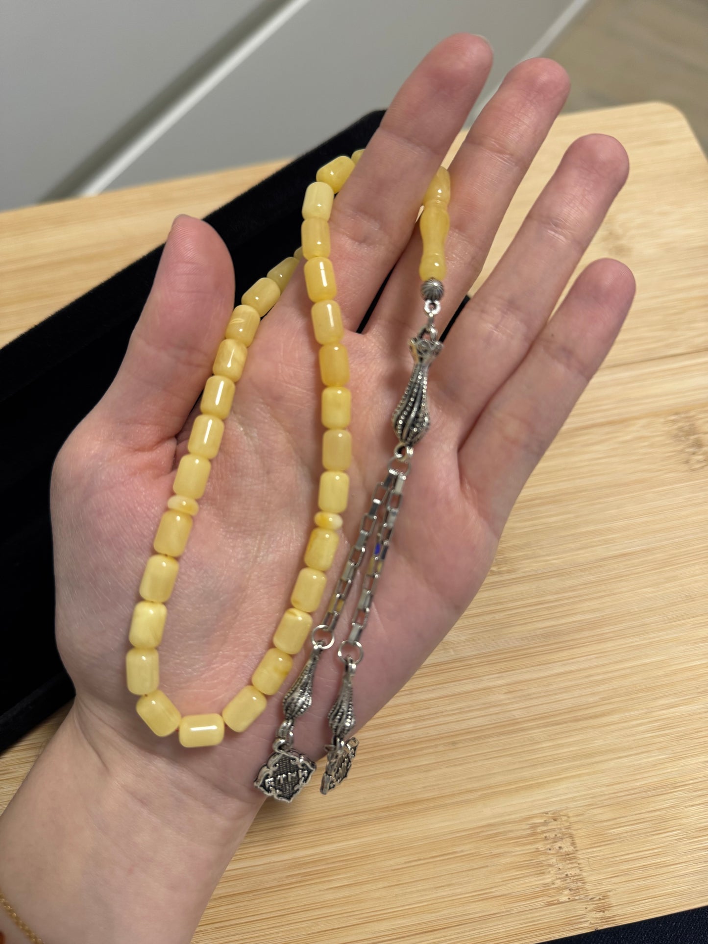 Capsule geslepen 100% Kaliningrad Barnsteen/Kehribar Tespih