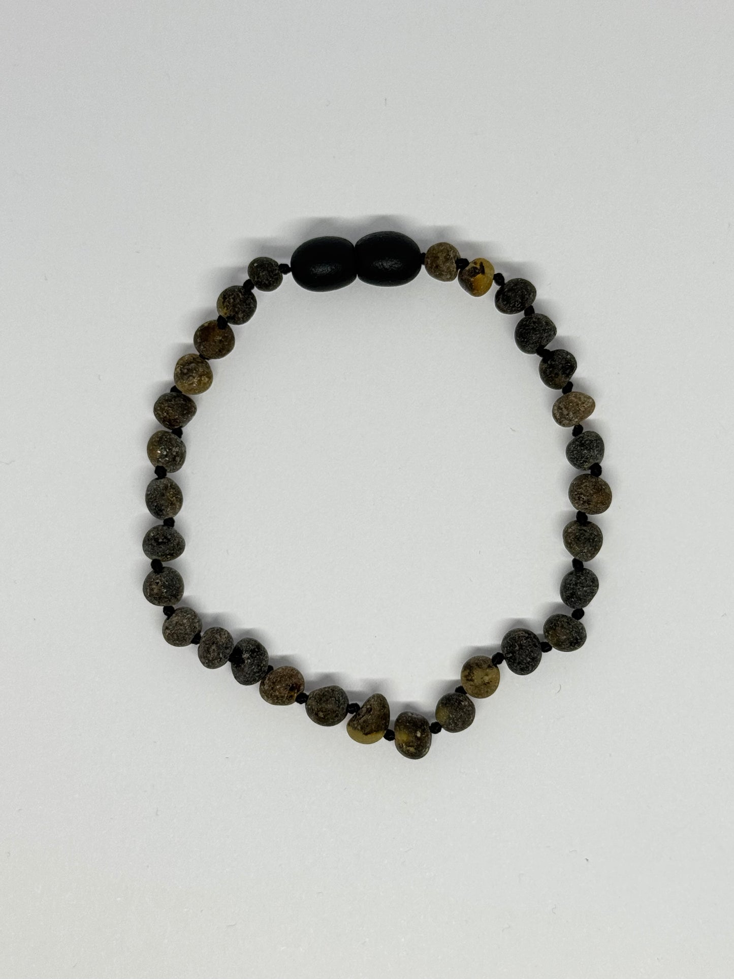 Ruwe Barnsteen Armband - Donkergroen (19cm-21cm)