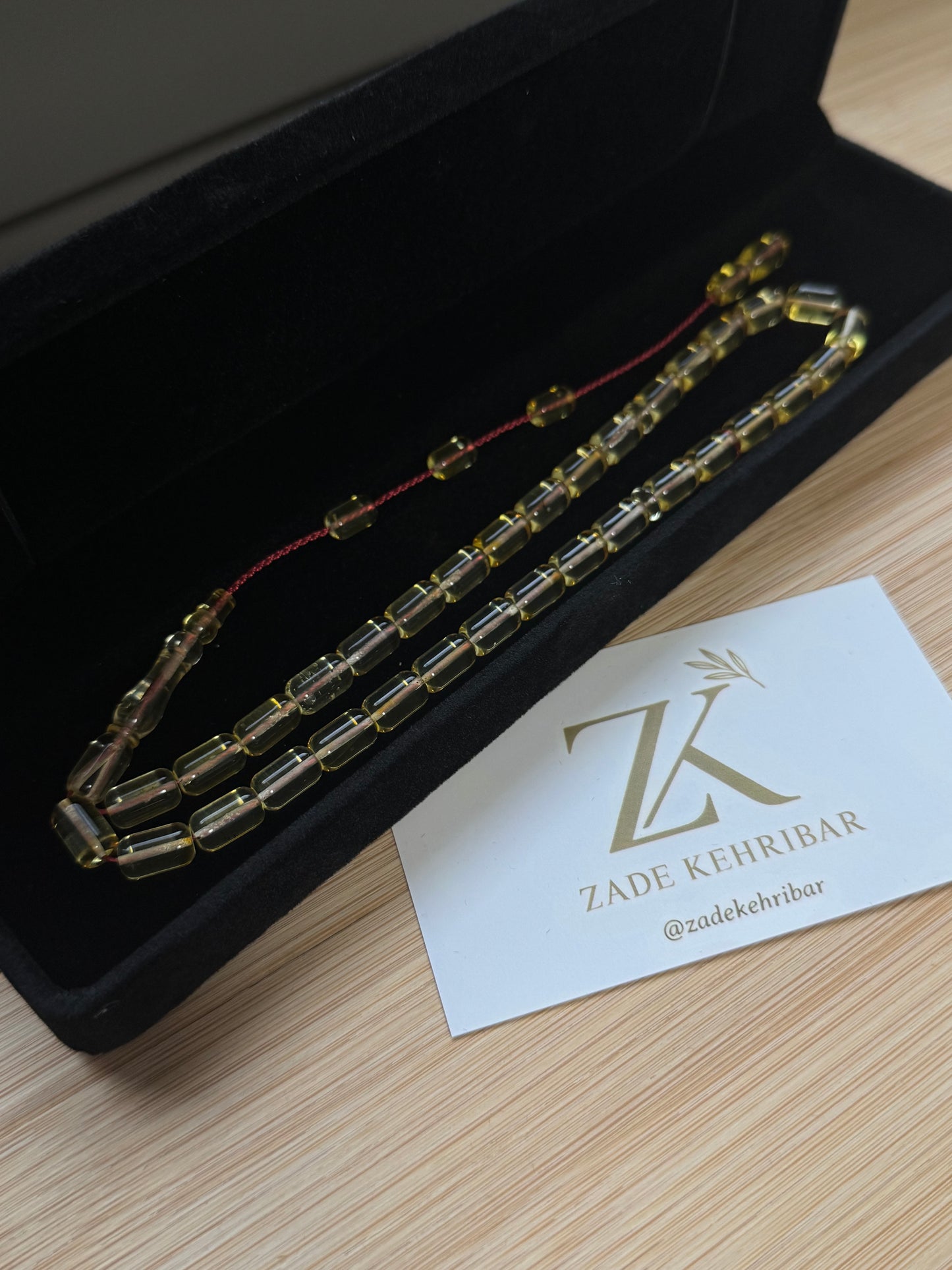 10x6mm - Sistemli Kaliningrad Damla Kehribar Tesbih