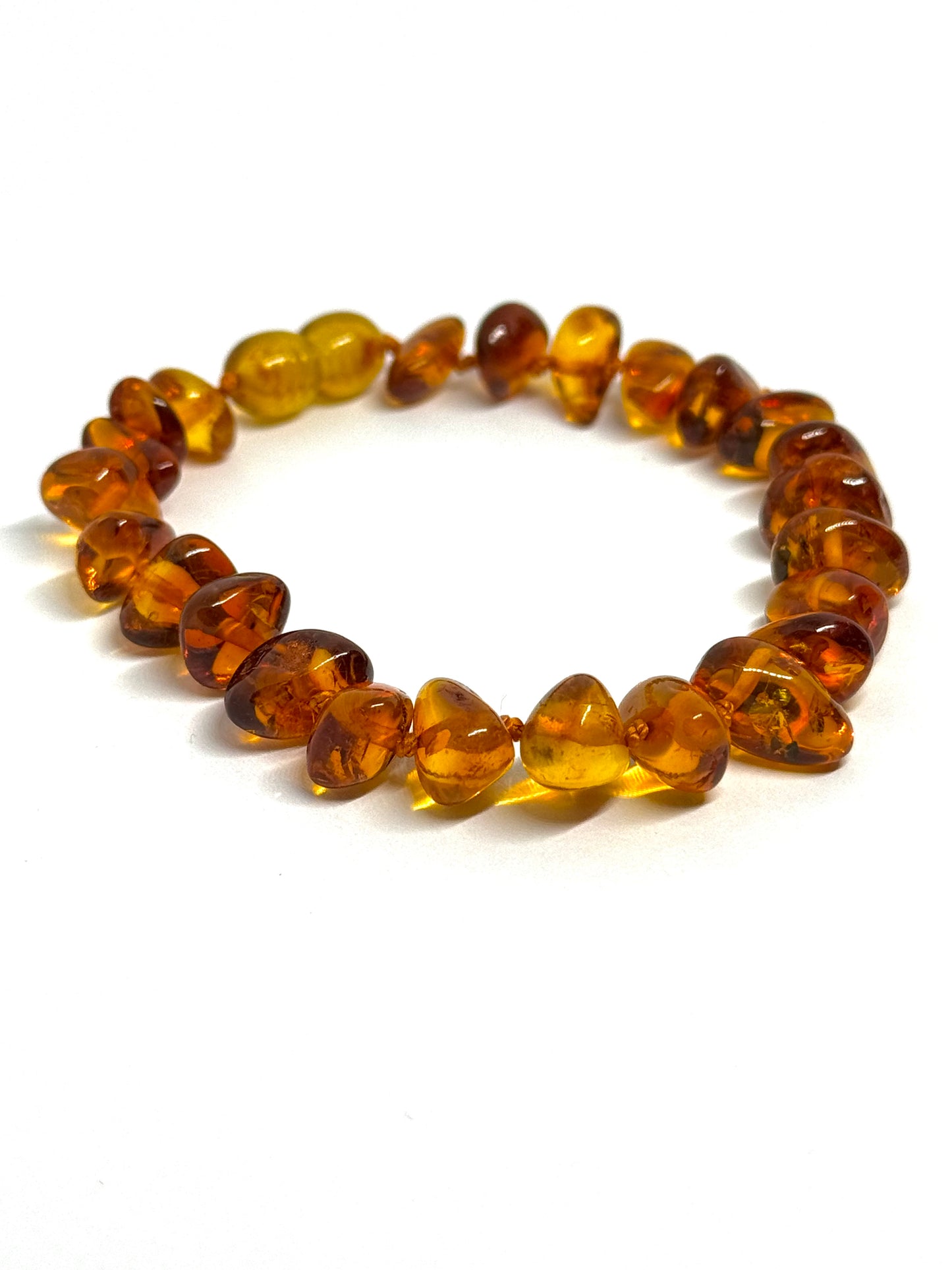 Barnsteen Armband - Cognac XL (19 cm)