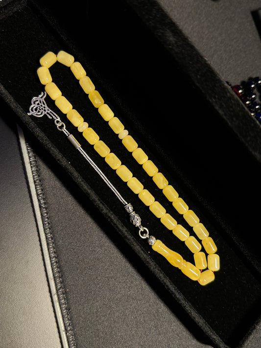 Capsule geslepen 100% Kaliningrad Barnsteen/Kehribar Tespih