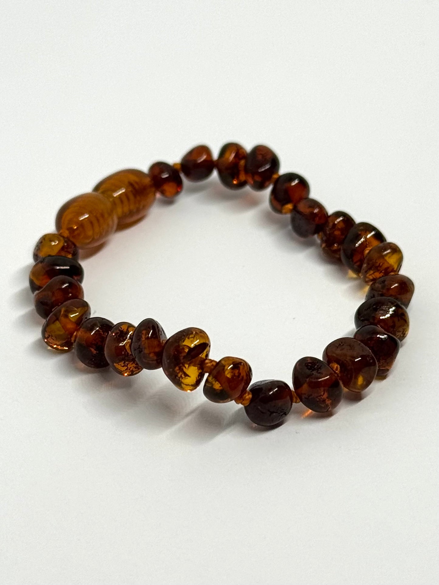 Barnsteen Armbandje/Enkelbandje - Cognac (14 cm)