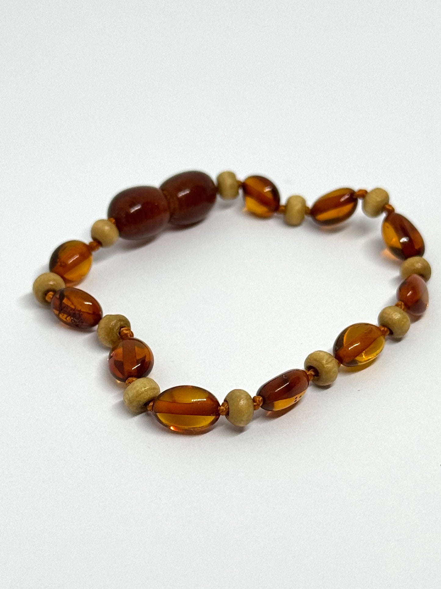 Barnsteen Armbandje/Enkelbandje - Cognac (14 cm)