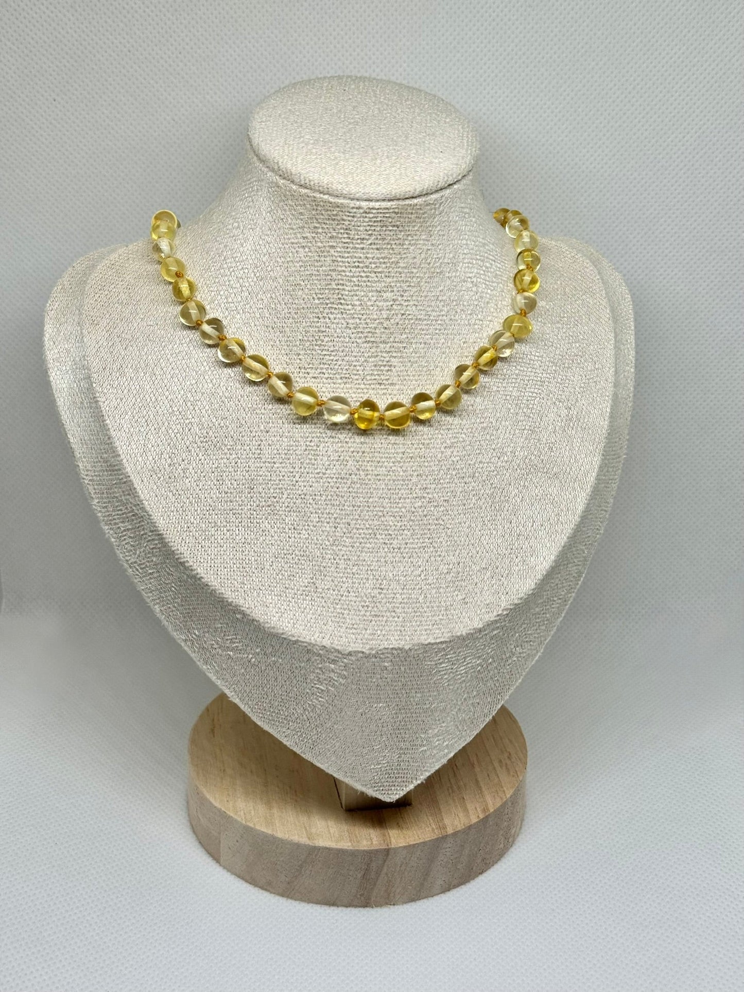 Barnsteen Babyketting - Citroen (33 cm)