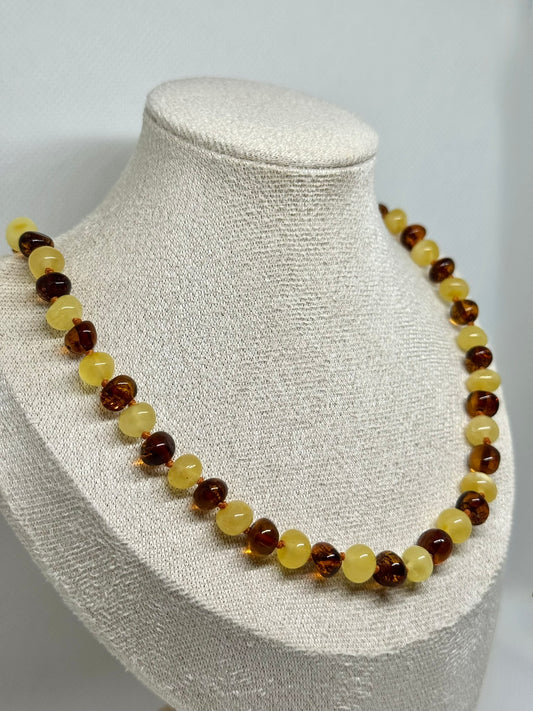 Barnsteen Ketting - Boter & Cognac (44 cm)