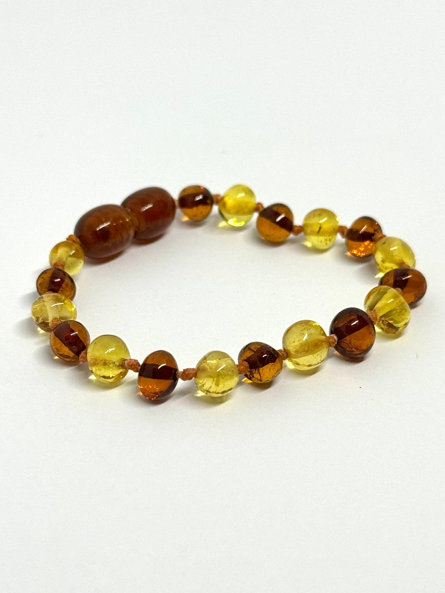 Barnsteen Armbandje - Cognac & Honing (13 cm)