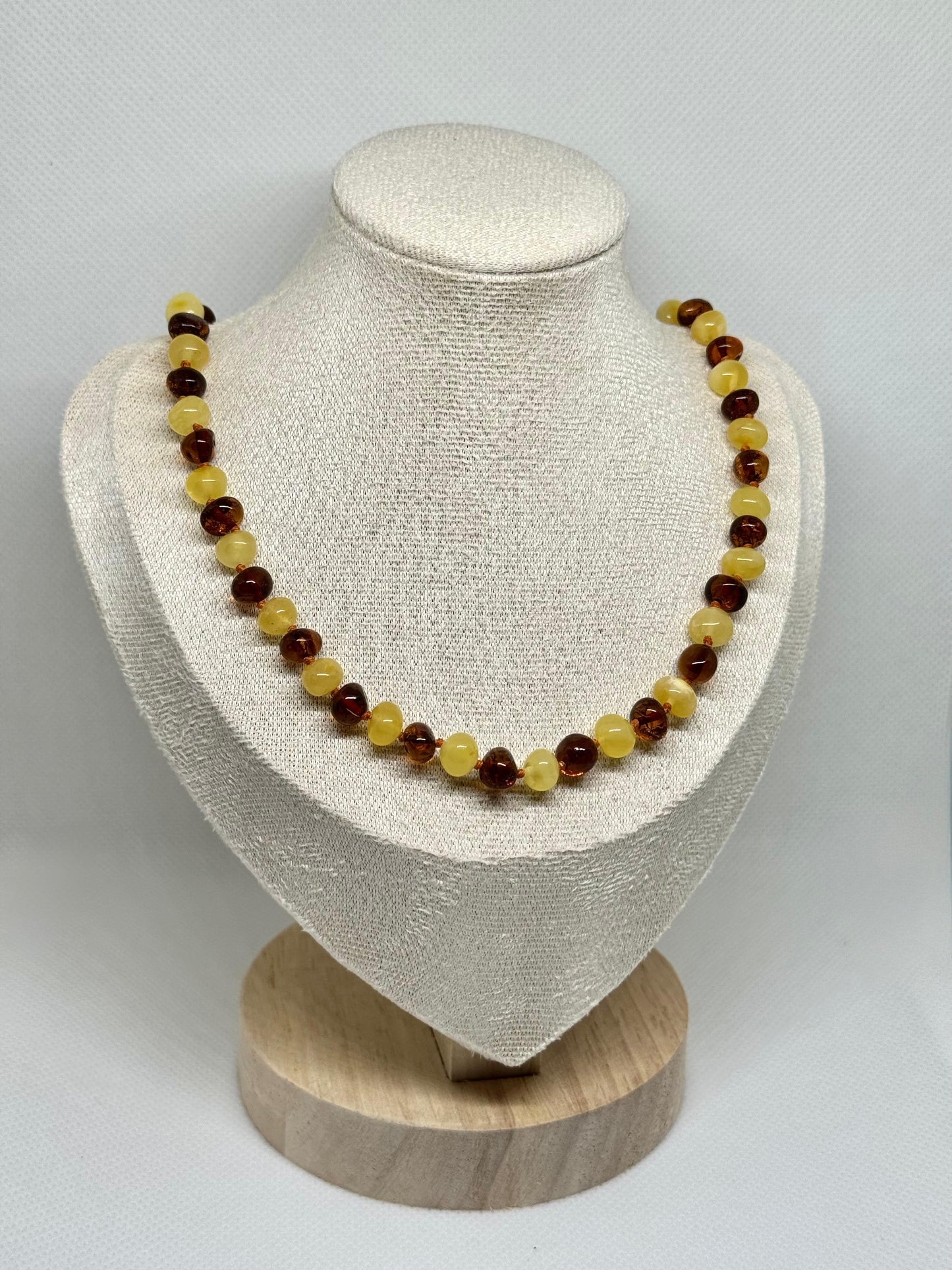 Barnsteen Ketting - Boter & Cognac (44 cm)