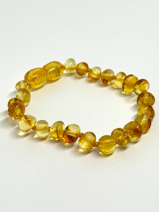 Barnsteen Armbandje/Enkelbandje - Honing (14 cm)