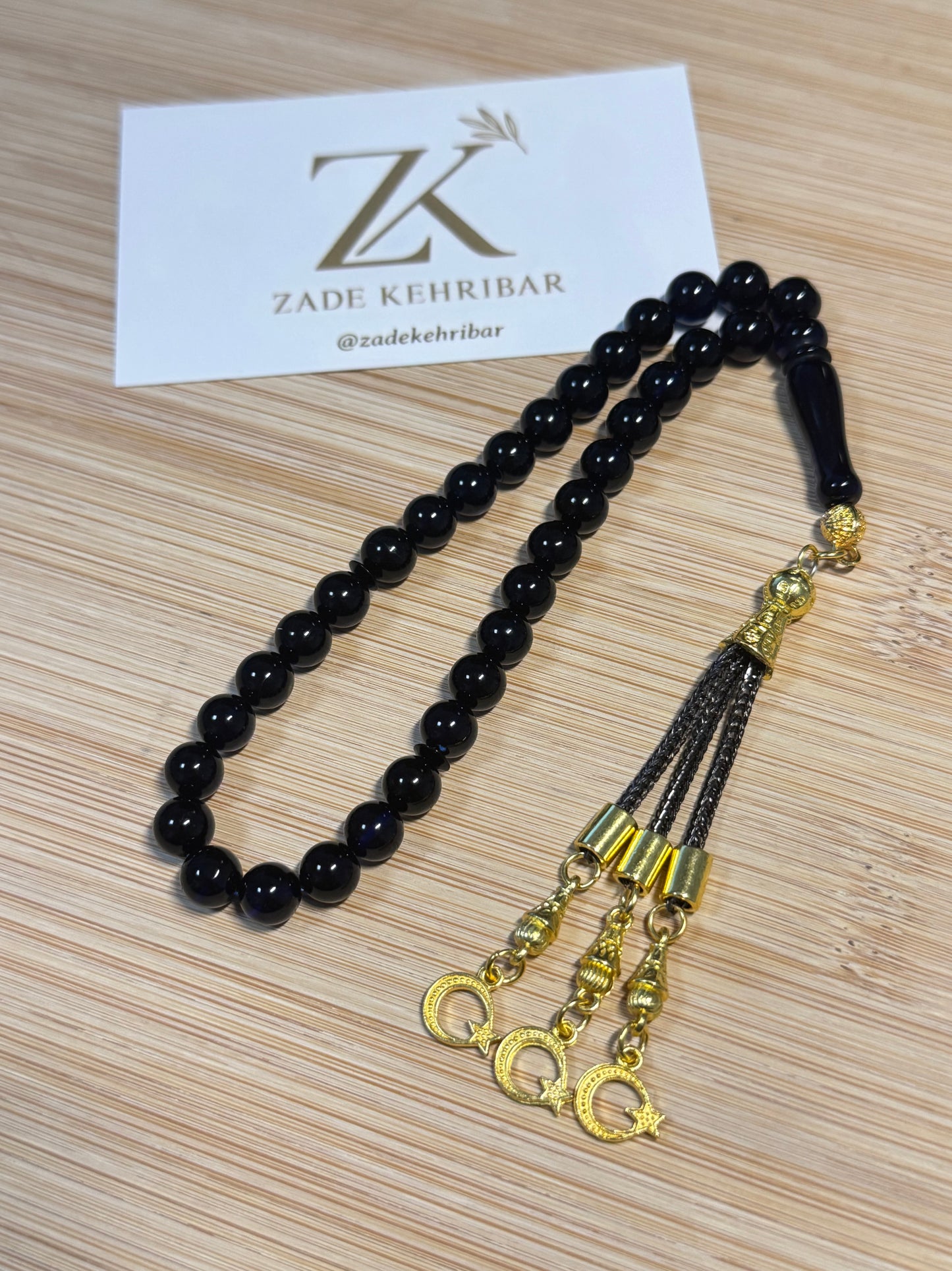 Rond geslepen 100% Carraïbische Barnsteen/Kehribar Tespih