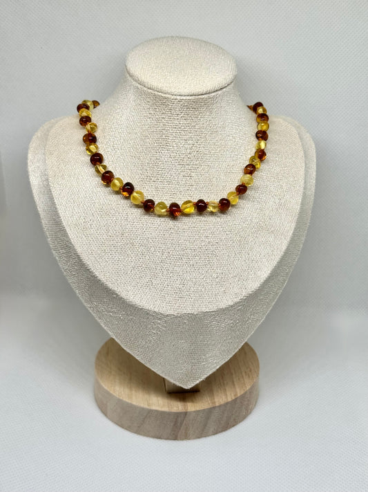 Barnsteen Baby Ketting - Honing & Cognac (33 cm)