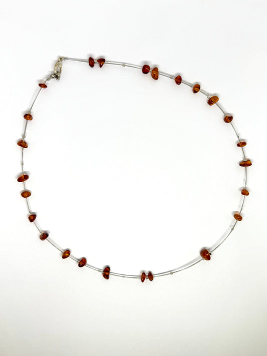 Barnsteen Damesketting - Cognac (45 cm)