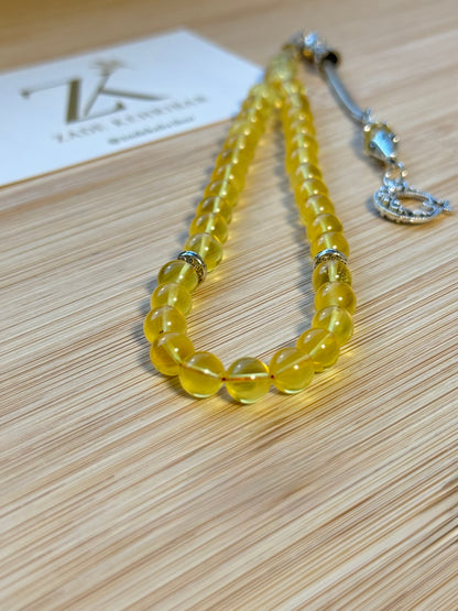 Rond geslepen 100% Barnsteen/Kehribar Tesbih