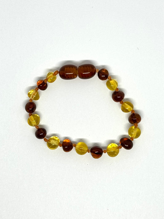 Barnsteen Armbandje/Enkelbandje - Honing/Cognac (13 cm)