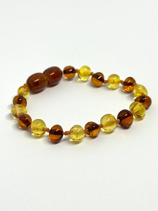 Barnsteen Armbandje/Enkelbandje - Honing/Cognac (13 cm)