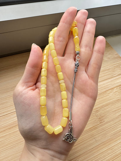 Capsule geslepen 100% Kaliningrad Barnsteen/Kehribar Tespih