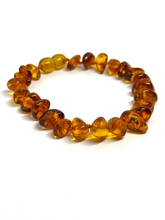 Barnsteen Armband - Cognac XL (19 cm)