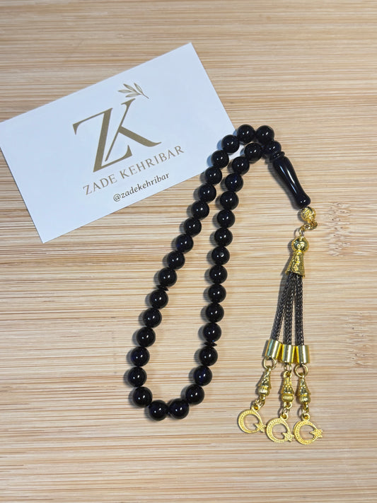 Rond geslepen 100% Carraïbische Barnsteen/Kehribar Tespih