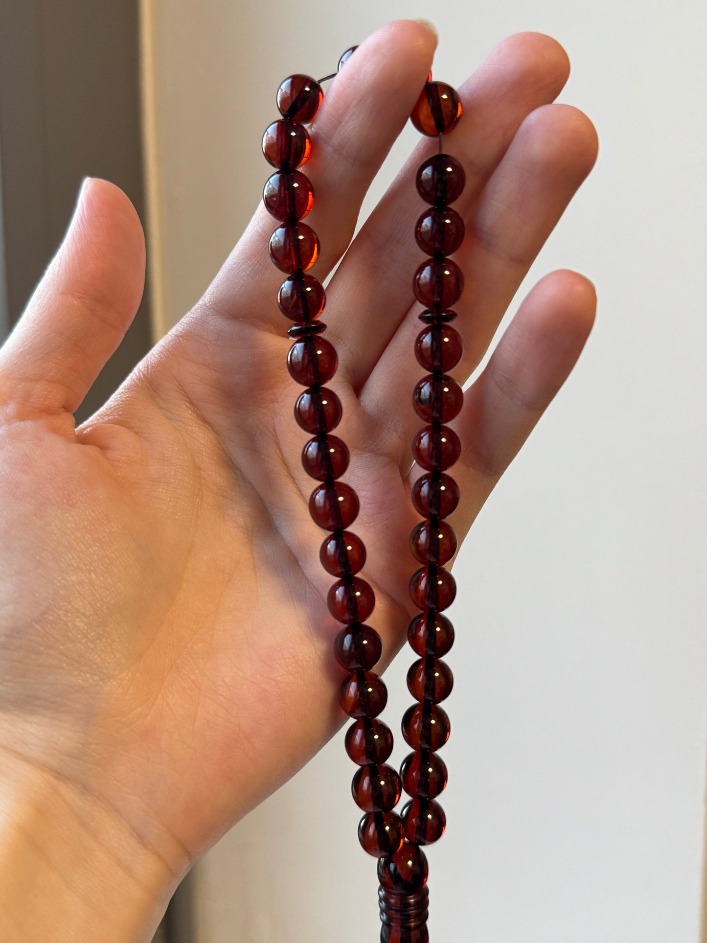 Rond geslepen 100% Kaliningrad Barnsteen/Kehribar Tesbih