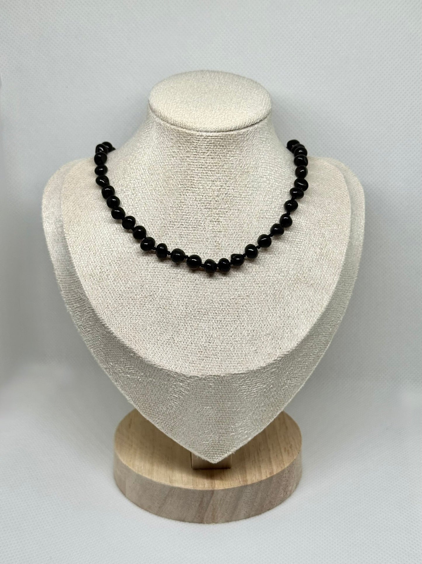 Barnsteen Babyketting - Zwart (33 cm)