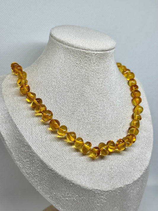 Barnsteen Ketting - Honing XL (46 cm)