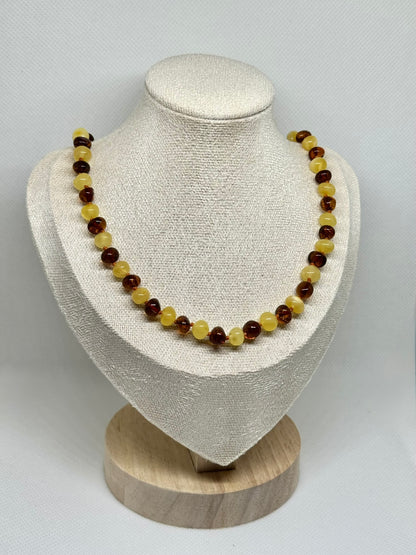 Barnsteen Ketting - Boter & Cognac (44 cm)