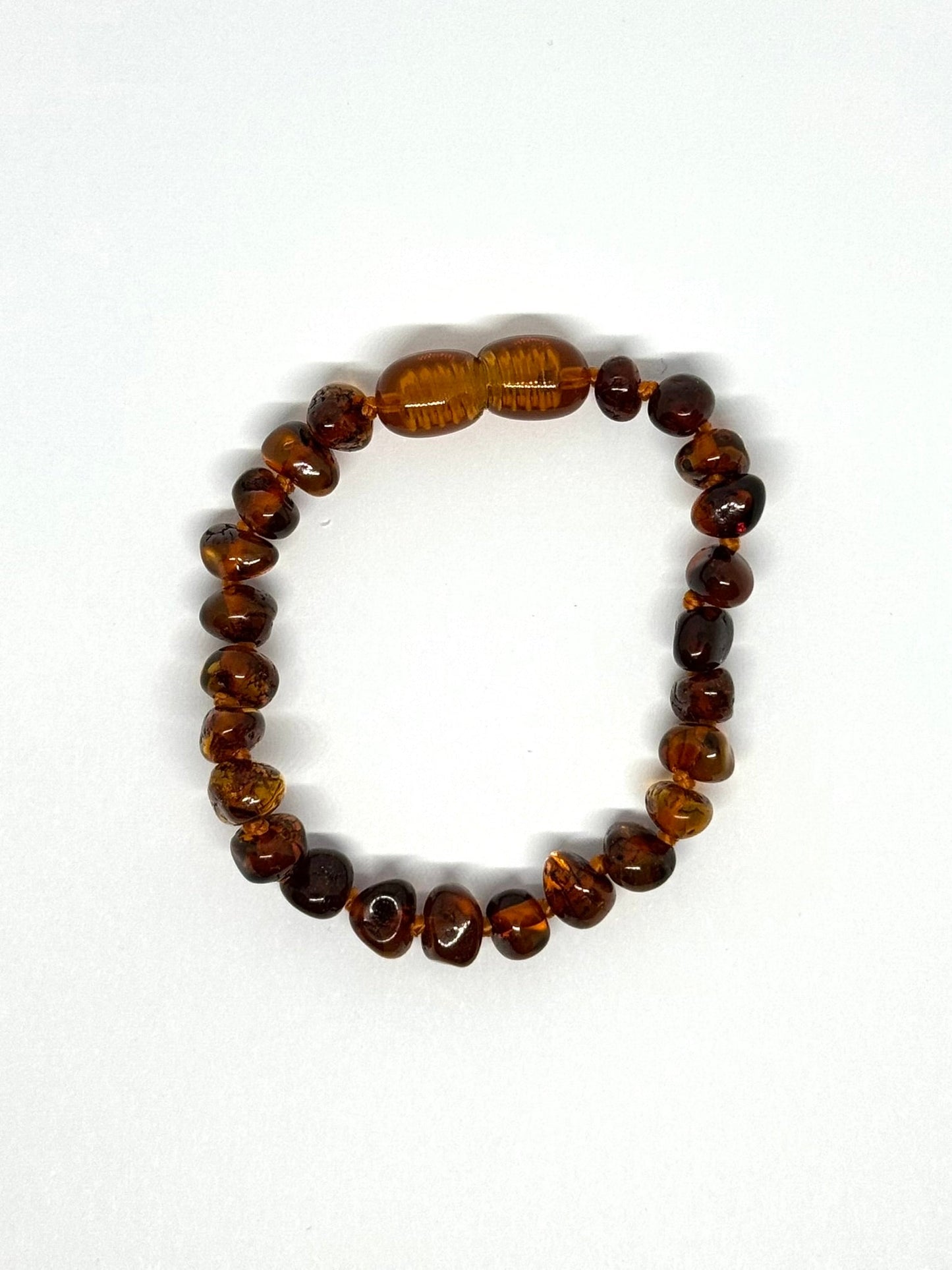 Barnsteen Armbandje - Cognac (14 cm)