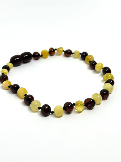 Barnsteen Armband - Boter & Kers (20 cm)