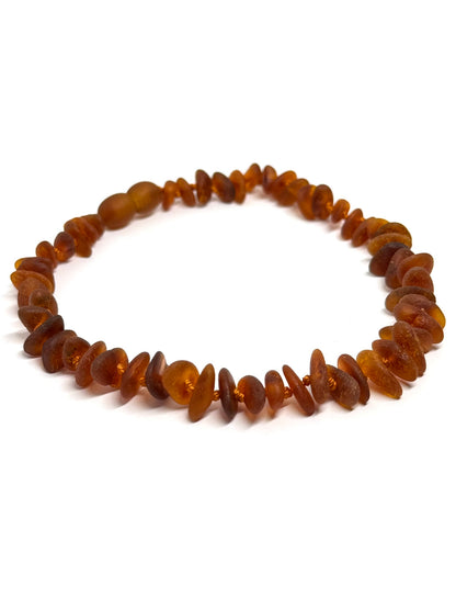 Ruwe Barnsteen Enkelband  - Cognac (26 cm)