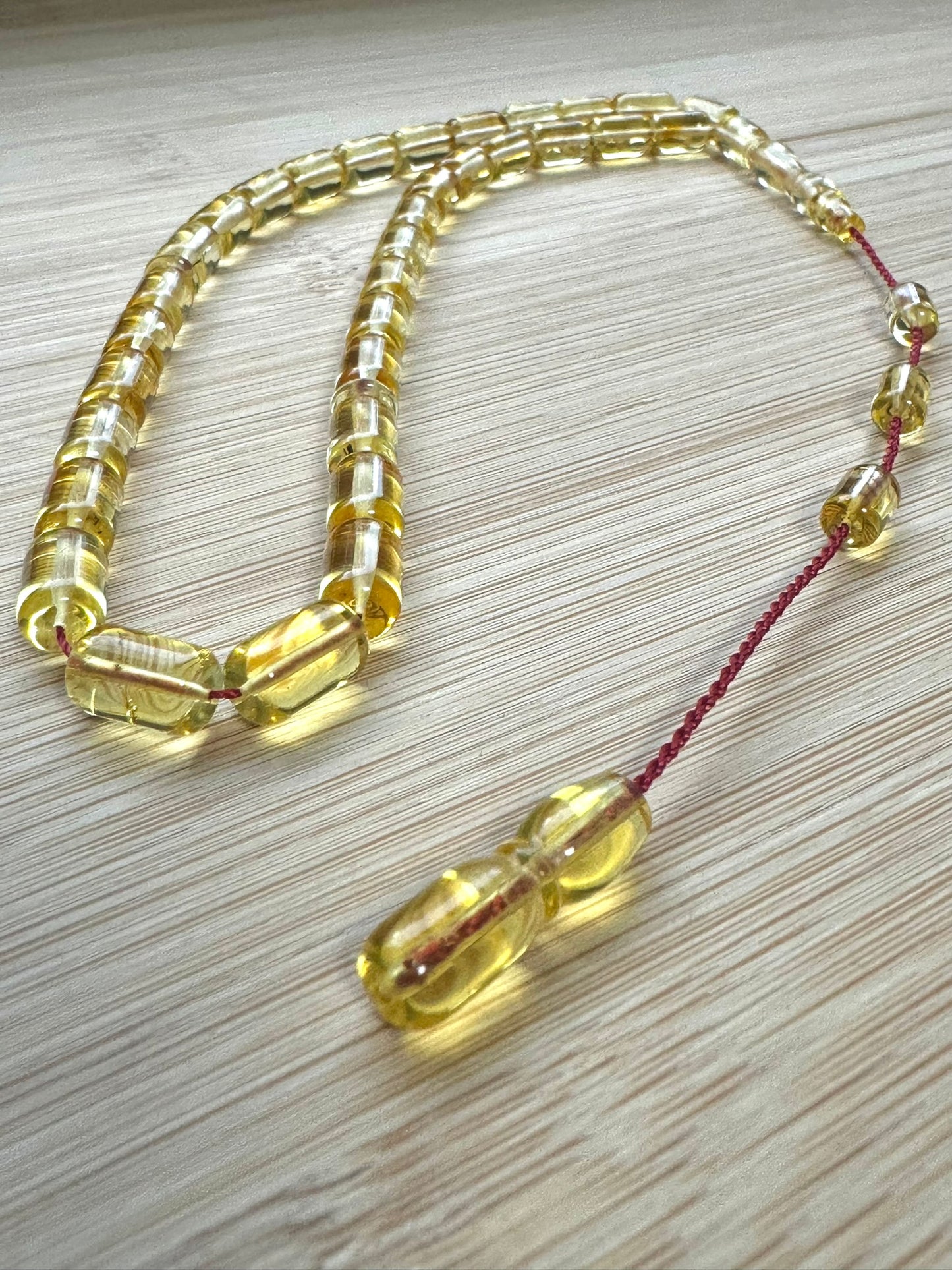 Capsule geslepen 100% Kaliningrad Barnsteen/Kehribar Tespih