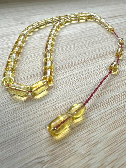 Capsule geslepen 100% Kaliningrad Barnsteen/Kehribar Tespih