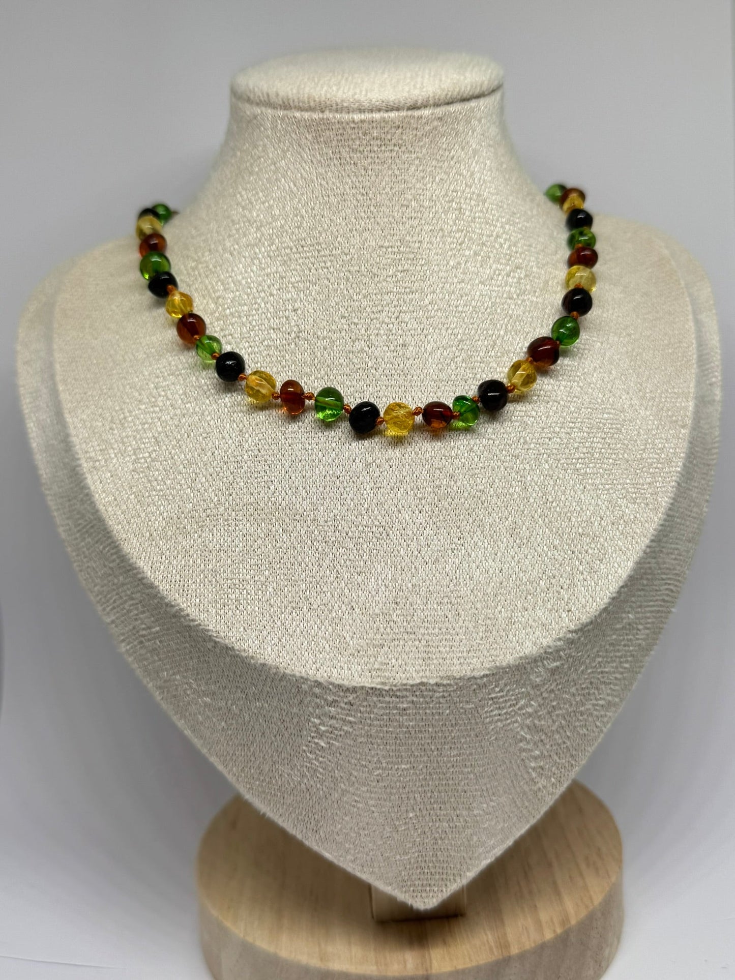 Barnsteen Babyketting - Multicolor Carribean (33 cm)