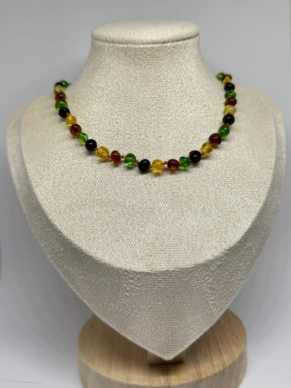 Barnsteen Babyketting - Multicolor Carribean (33 cm)