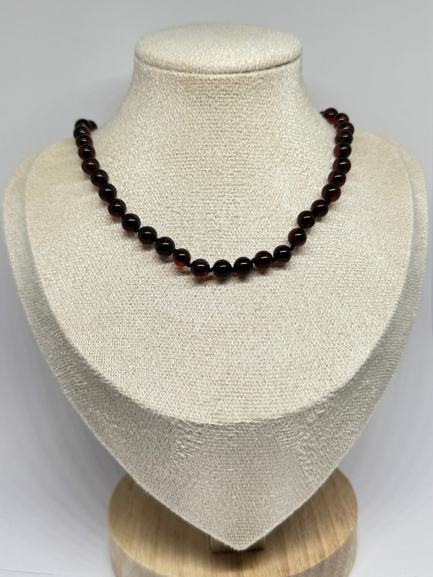 Barnsteen Babyketting - Kers (33 cm)