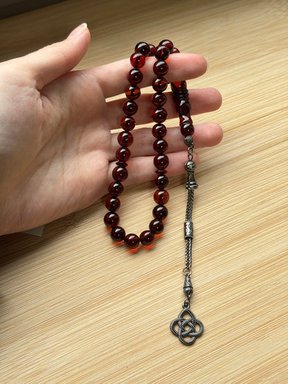 Rond geslepen 100% Kaliningrad Barnsteen/Kehribar Tespih -