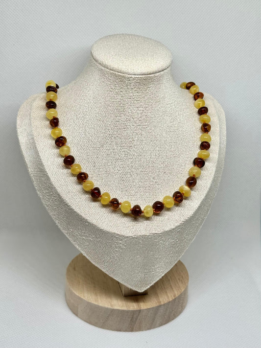 Barnsteen Ketting - Boter & Cognac (44 cm)