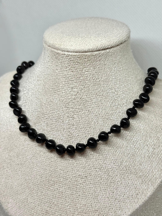 Barnsteen Baby Ketting - Zwart (33 cm)